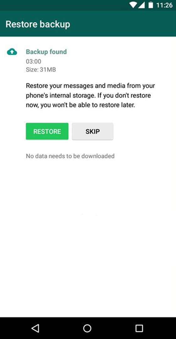 Восстановить историю любого WhatsApp
